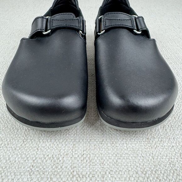 Birkenstock Linz Professional Clog Size 42 Super Grip Leather Black Occupational - Picture 4 of 13